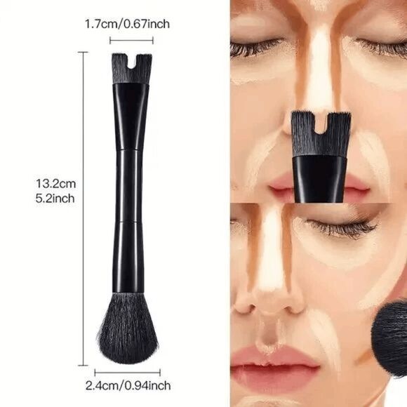 Nose Contour U-Shaped and Blending Brush 2-in-1 Precision Contour Brush - Picture 4 of 8